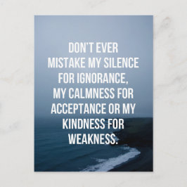 Mistake My Silence Quote Briefkaart