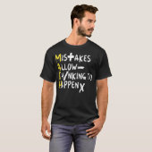 Mistakes allow thinking to happen math teacher edu t-shirt (Voorkant volledig)