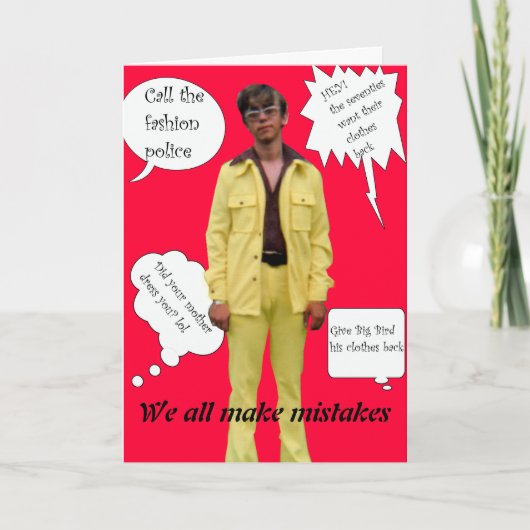 Mistakes Bedankkaart (Voorkant)