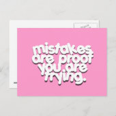 Mistakes bewijzen dat je Inspirerend postca probee Briefkaart (Voorkant / Achterkant)