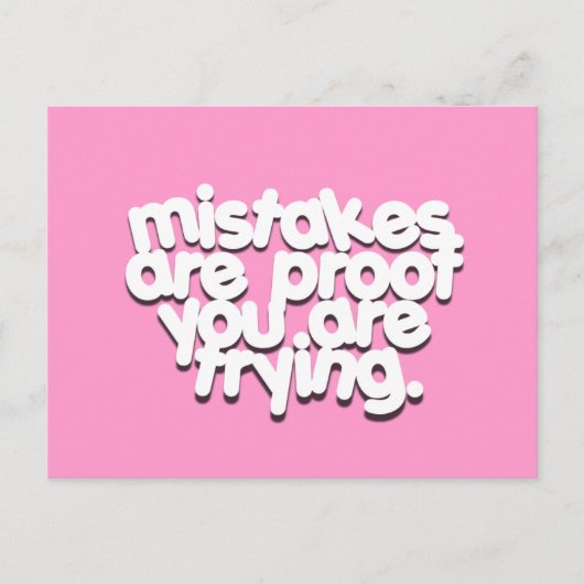 Mistakes bewijzen dat je Inspirerend postca probee Briefkaart (Voorkant)