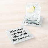 Mistakes Glass Onderzetter (Schuin)