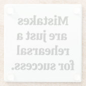 Mistakes Glass Onderzetter (Achterkant)