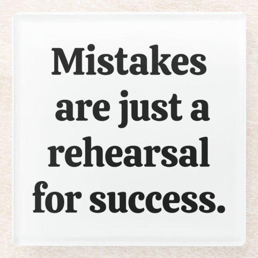 Mistakes Glass Onderzetter Glazen Onderzetter (Voorkant)