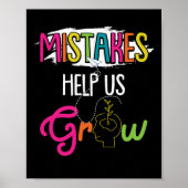 Mistakes helpen ons de groei te vergroten Mindset Poster (Voorkant)