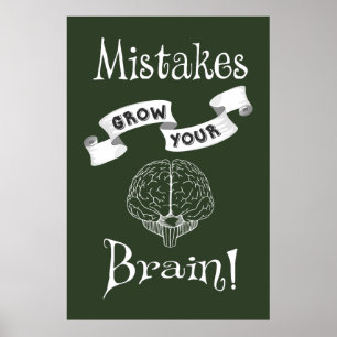 Mistakes kweken je hersenen poster