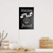 Mistakes kweken je hersenen poster (Keuken)