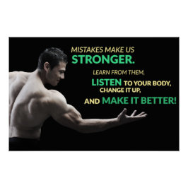 Mistakes Make Us Stronger Motivational Poster