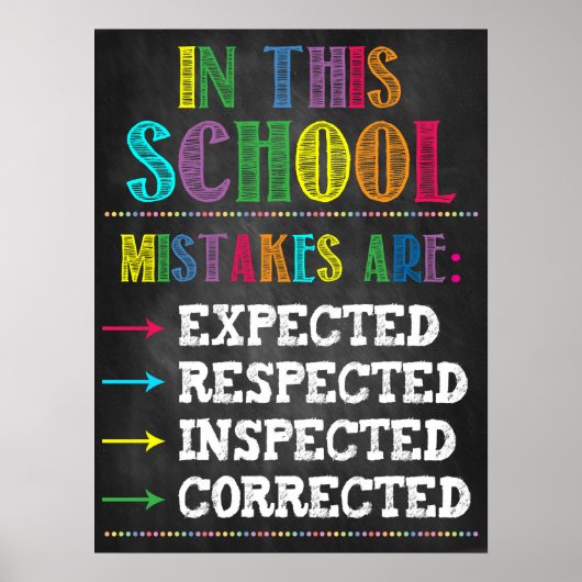 Mistakes Rainbow Classroom Poster (Voorkant)