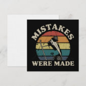 Mistakes Were Made Funny Golf Cart Club Motif  Kaart (Voorkant / Achterkant)