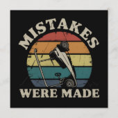 Mistakes Were Made Funny Golf Cart Club Motif  Kaart (Voorkant)