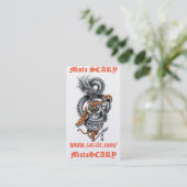 MistaSCARY Dragon Tiger Breathing Fire Card Custom Visitekaartje (Staand voorkant)