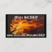 MistaSCARY Fire Phoenix Flaming Skull Profile Card Visitekaartje (Achterkant)