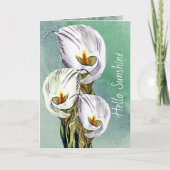 Miste Jou Calla Lelies Waterverf Aangepast Kaart (Voorkant)