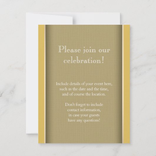 Misted Sunny Yellow Moroccan Tile Trellis Kaart (Achterkant)