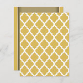 Misted Sunny Yellow Moroccan Tile Trellis Kaart (Voorkant / Achterkant)