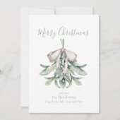 Mistelboeket Kerstmis Feestdagenkaart (Voorkant)