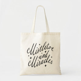 Mistelteen en wonderen Kerstmis boodschappentas Tote Bag