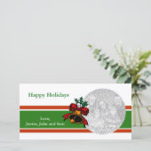 Mistelteen Kerstmis Fotokaart Feestdagenkaart (Staand voorkant)