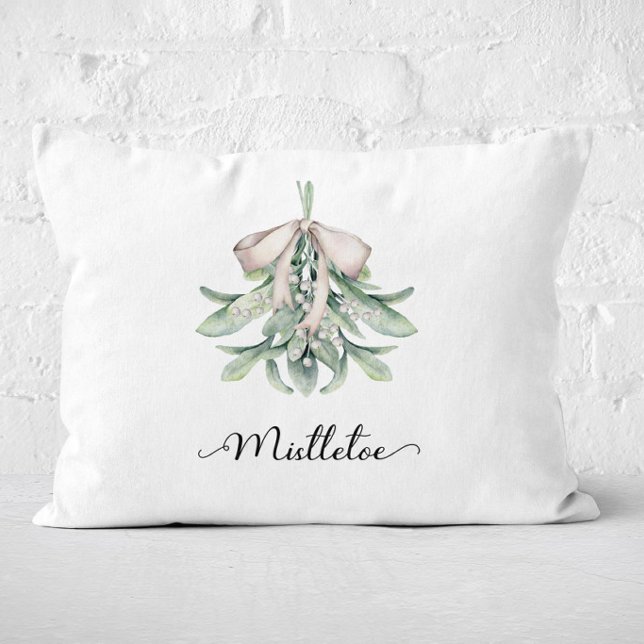 Misteltoe Feestelijke Feestdagen  Accent Kussen (Mistletoe Christmas Pillow)