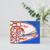 Mister Blue Fish briefkaart (Staand voorkant)