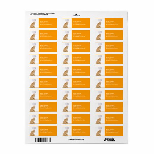 Mister Cat Chef voor u Etiket (Full Sheet)