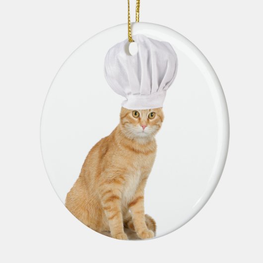 Mister Cat Chef voor u Keramisch Ornament (Links)