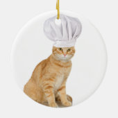 Mister Cat Chef voor u Keramisch Ornament (Achterkant)