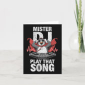 Mister Dj Speelt Dat Lied Grappige Pinguïn Dj Jeug Kaart (Voorkant)