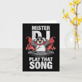 Mister Dj Speelt Dat Lied Grappige Pinguïn Dj Jeug Kaart (Gele Bloem)