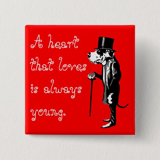 Mister Great Dane, de wijze hond Vierkante Button 5,1 Cm (Voorkant)