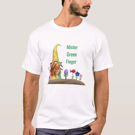 "Mister Green Finger" Mannen T-shirt (Voorkant)