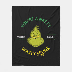 Mister Grinch Je bent een onverzadigde kunk Fleece Deken