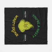 Mister Grinch | Je bent een onverzadigde kunk Fleece Deken (Voorkant (Horizontaal))