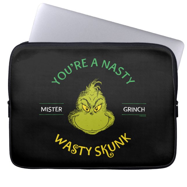 Mister Grinch | Je bent een onverzadigde kunk Laptop Sleeve (Voorkant)