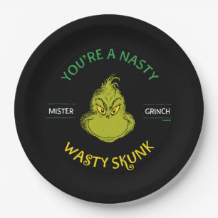 Mister Grinch   Je bent een onverzadigde kunk Papieren Bordje