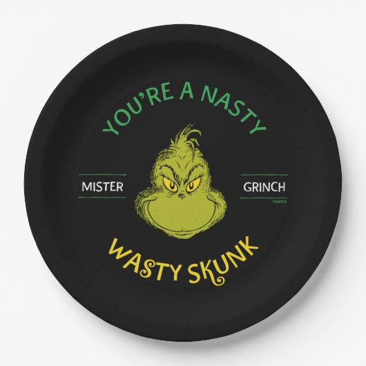 Mister Grinch | Je bent een onverzadigde kunk Papieren Bordje (Voorkant)