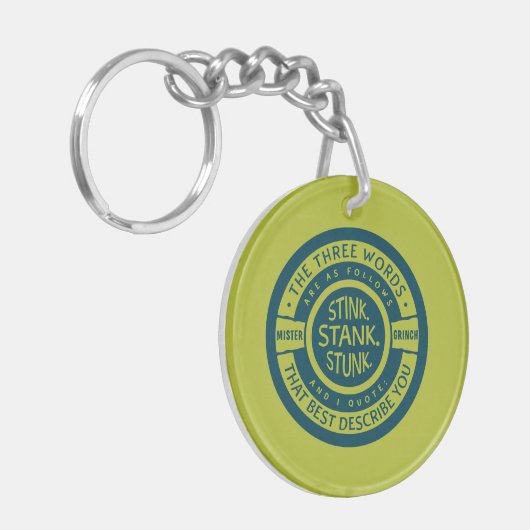 Mister Grinch | Stink Stank Stunk Quote Sleutelhanger (Voorkant Links)