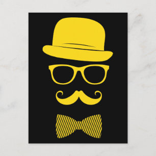 Mister hipster briefkaart