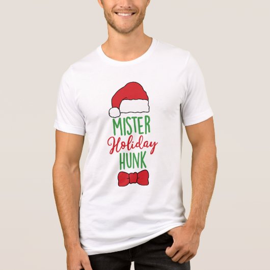 Mister Holiday Hunk Modern Christmas Feestdagen Tri-Blend Shirt (Voorkant)