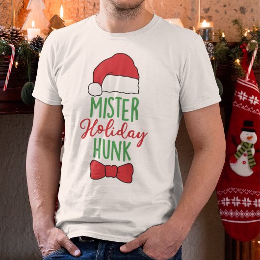 Mister Holiday Hunk Modern Christmas Feestdagen Tri-Blend Shirt