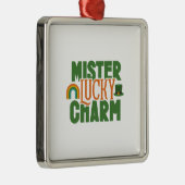 Mister Lucky Charm Metalen Ornament (Rechts)