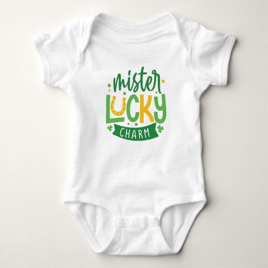 Mister Lucky Charm St. Patricks Day Romper (Voorkant)