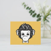 mister monkey briefkaart (Staand voorkant)