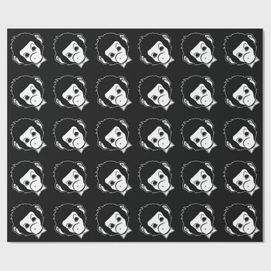 mister monkey cadeaupapier (Vlak)