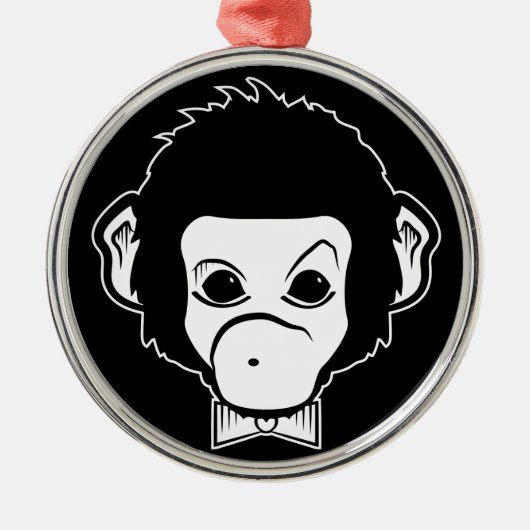 mister monkey metalen ornament (Voorkant)