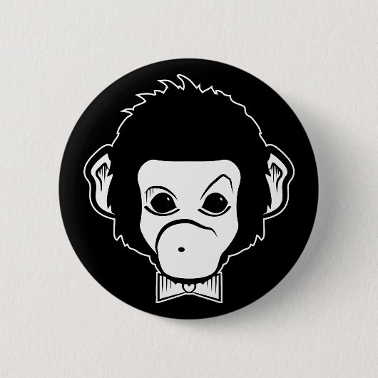 mister monkey ronde button 5,7 cm (Voorkant)