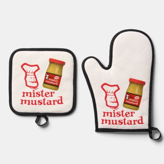 MISTER MOSTERD OVENWANT & PANNENLAP SET (Voorkant)