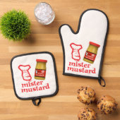 MISTER MOSTERD OVENWANT & PANNENLAP SET (Top down)