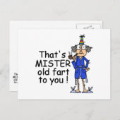 Mister Old Fart Birthday Humor Briefkaart (Voorkant / Achterkant)